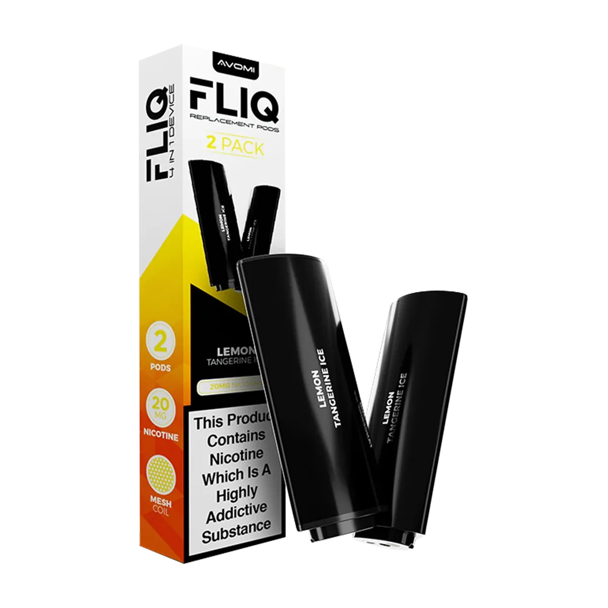 Lemon Tangerine Ice Avomi Fliq 4in1 Pods