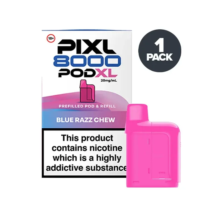 Blue Razz Chew PIXL 8000 Prefilled Pods