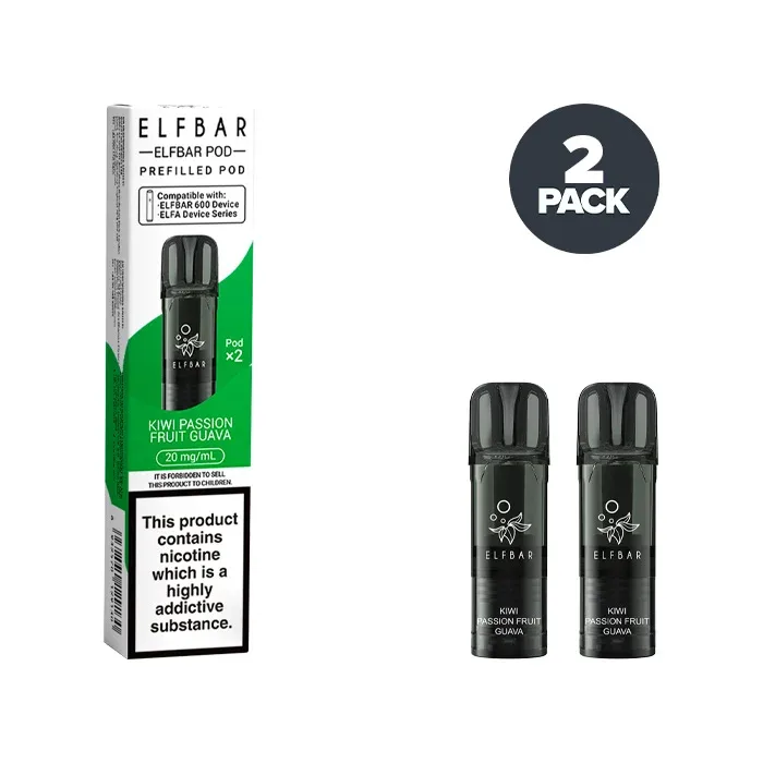Kiwi Passion Fruit Guava Elf Bar 600 Prefilled Pods