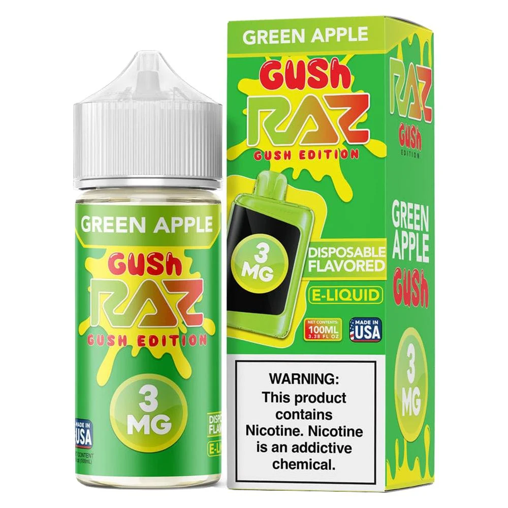 RAZ E- Liquid 100ml Green Apple Gush