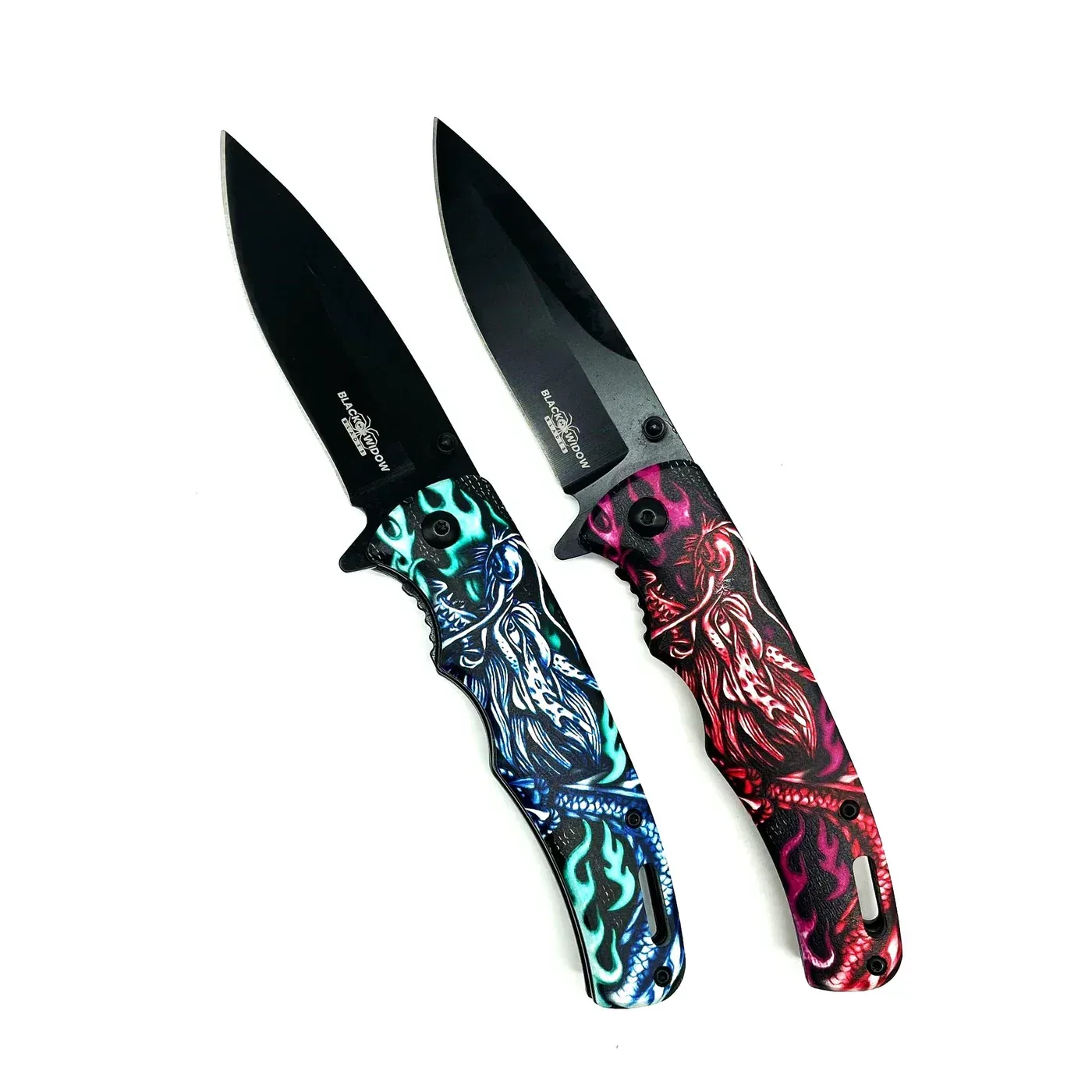 Snake Eye - 8.5" Foldable Pocket Knife - Fire Breather