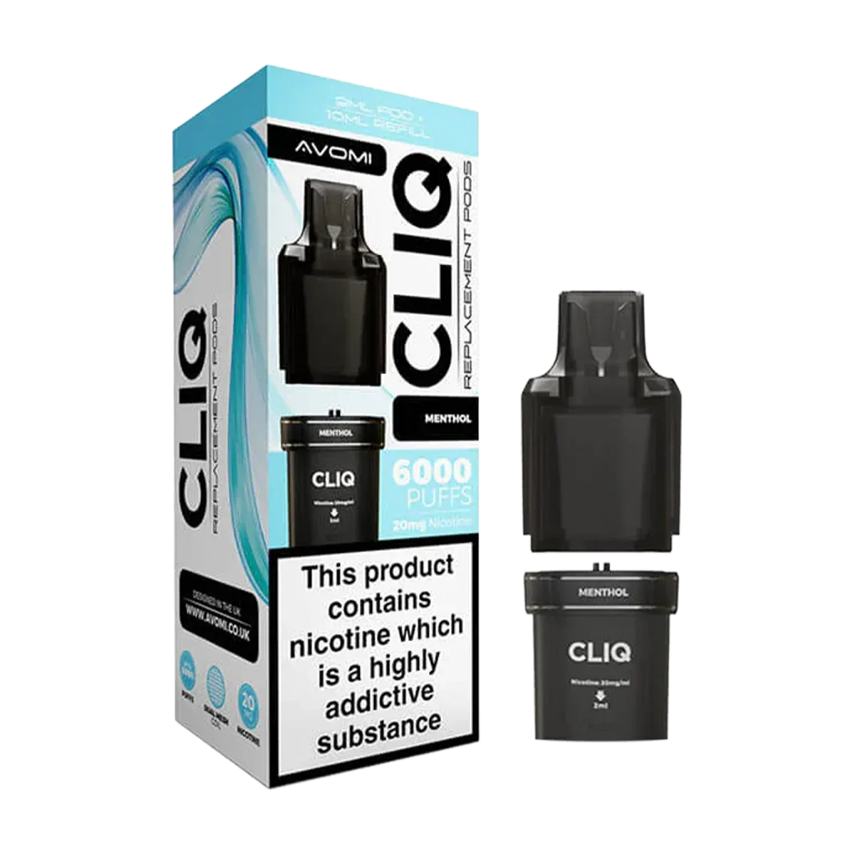 Menthol Avomi Cliq 6000 Refill Pack