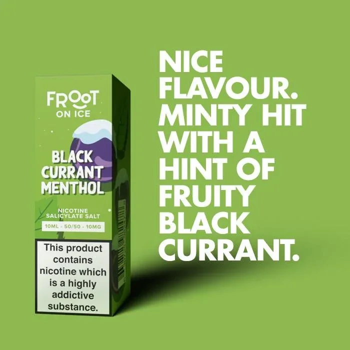 Fruut Salt On Ice Blackcurrant Menthol - 10ml Nicotine Salt E-Liquid - Image 2