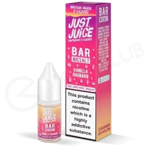 Vanilla Rhubarb Nic Salt E-Liquid by Just Juice Bar