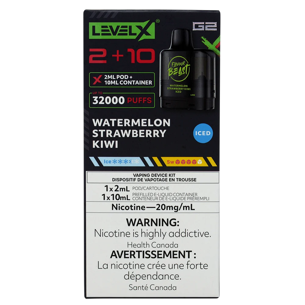 Level X G2 Pod Watermelon Strawberry Kiwi Iced 2ml 20mg