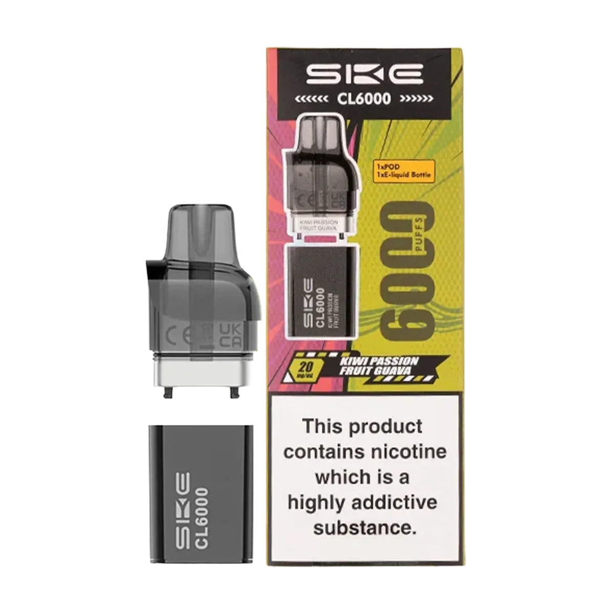 Kiwi Passion Fruit Guava SKE Crystal CL6000 Pods