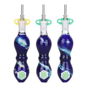 3CT BUNDLE - SeshGear Galactic Stew Dab Straw w/ Titanium Tip - 4.25"