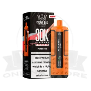 Peach Ice Al Fakher Crown Bar 30K Puff Hypermax Vape Kit
