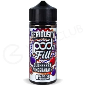 Blueberry Pomegranate Shortfill E-Liquid by Seriously Pod Fill x2 100ml