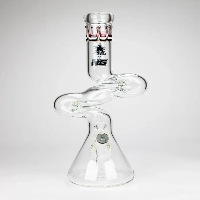 Nice Glass 14" ZIg-Zag Beaker Bong