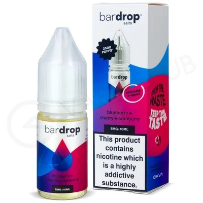 Blueberry Cherry Cranberry Nic Salt E-Liquid by Bar Drop Salts