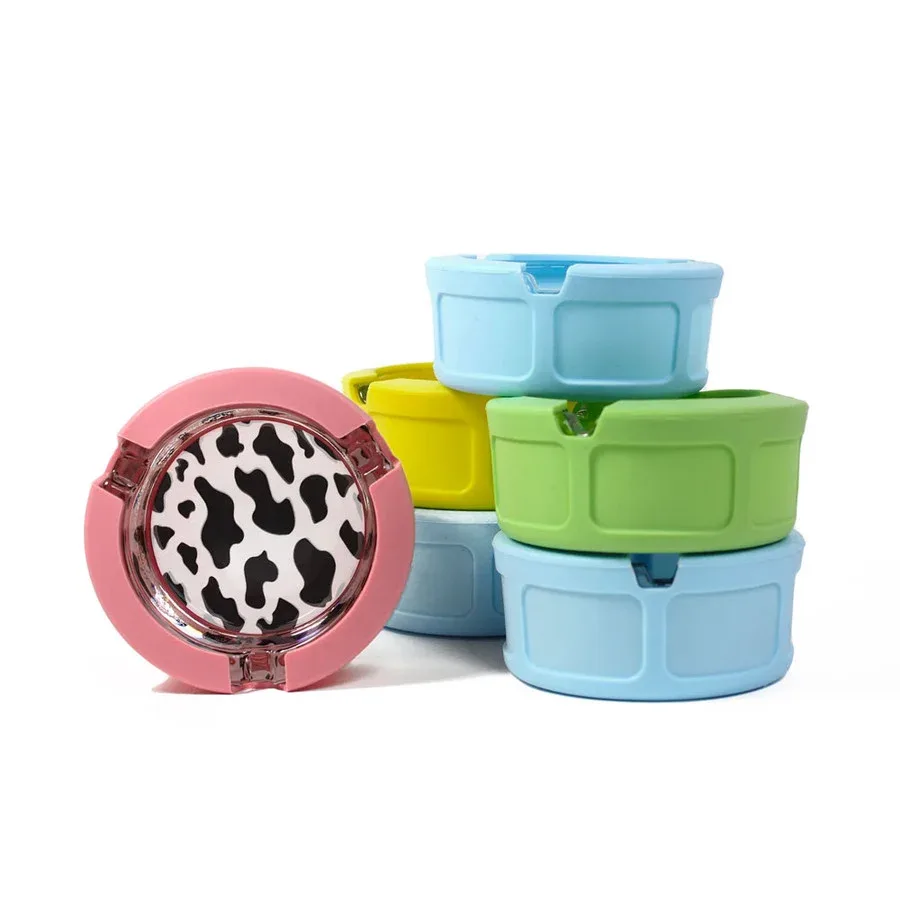 Giddy 3" Glass Ashtray with Silicone Cover - Image 2