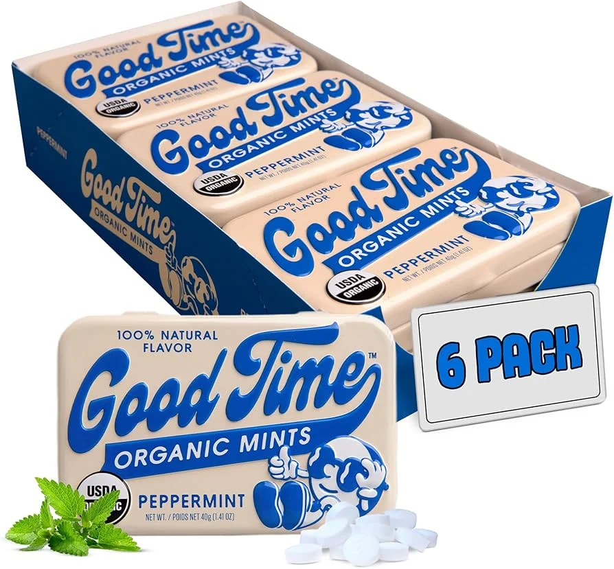 good time organic peppermints 40g