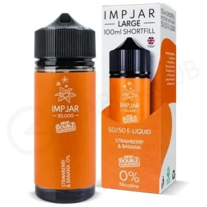 Strawberry & Banana Shortfill E-Liquid by Imp Jar Large 100ml