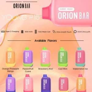 ORION BAR YOUNG P15 - 5% NIC RECHARGEABLE DISPOSABLE 6000 PUFFS