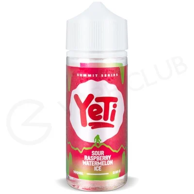 Sour Raspberry Watermelon Ice Shortfill E-Liquid by Yeti Summit Series 100ml