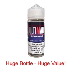 Ultimate Vapor Peppermint ELiquid 120ml-USA Made-Free Shipping Option!