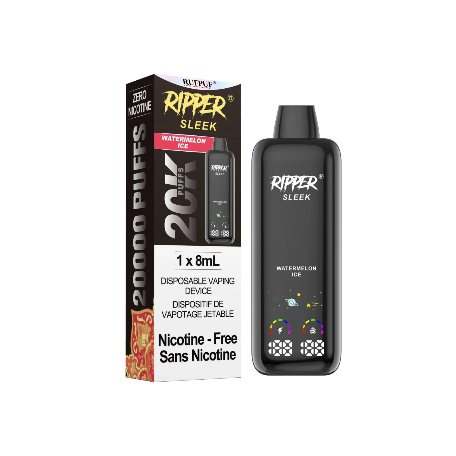 Ripper Sleek Zero Nic 20K Watermelon Ice