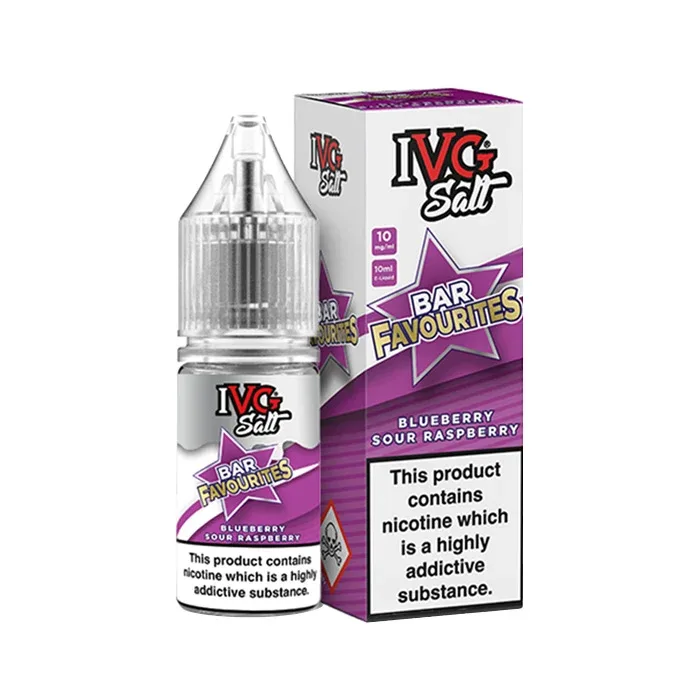Blueberry Sour Raspberry 10ml Nic Salt E-Liquid by IVG Bar Favourites