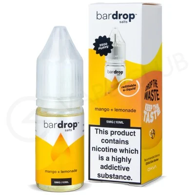 Mango Lemonade Nic Salt E-Liquid by Bar Drop Salts