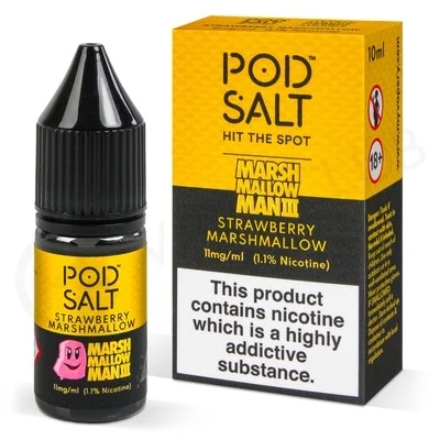 Strawberry Marshmallow Man 3 Nic Salt E-Liquid by Pod Salt Fusions