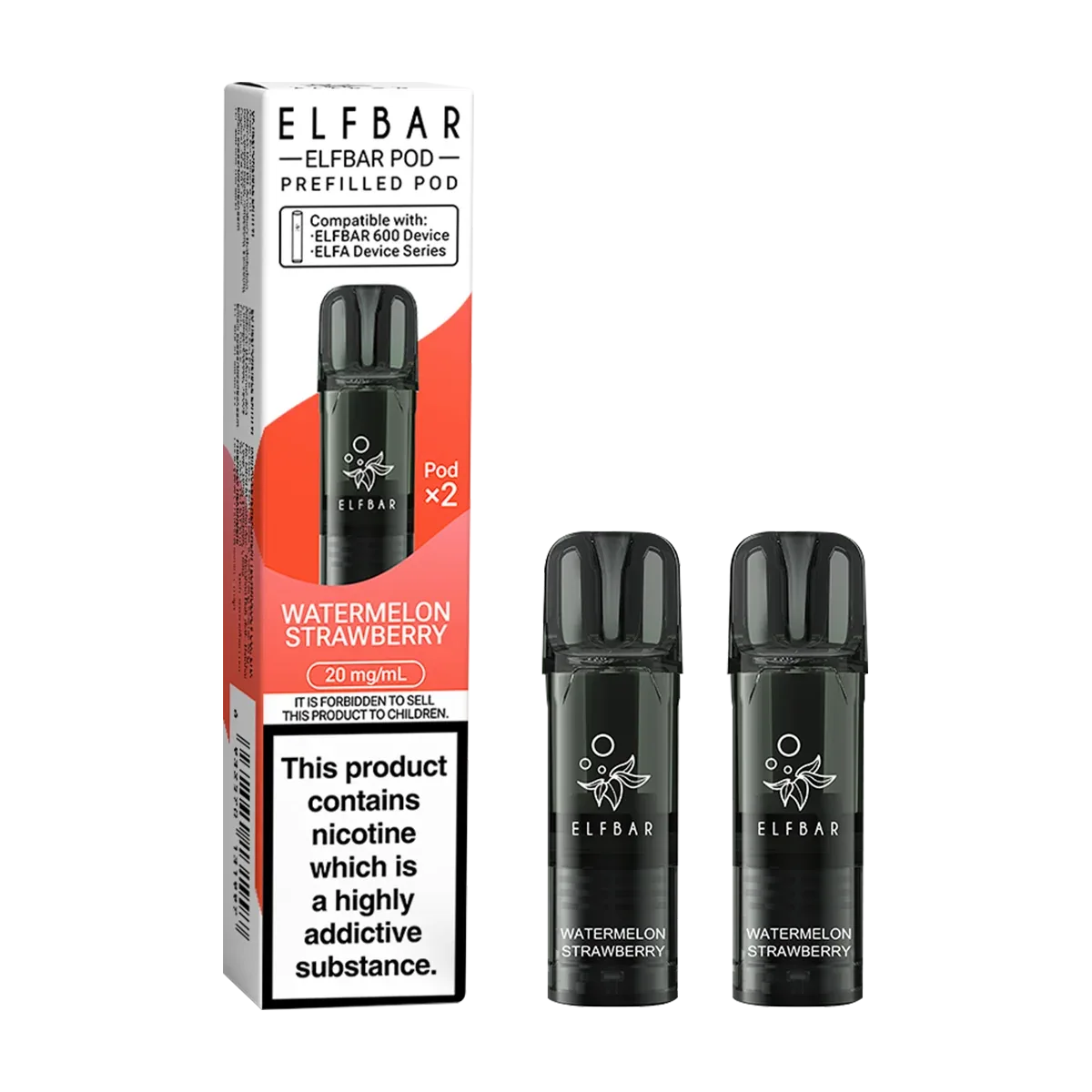 Watermelon Strawberry Elfbar 600 Pods