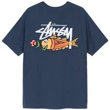 Stussy Tee Fishing Tee Navy