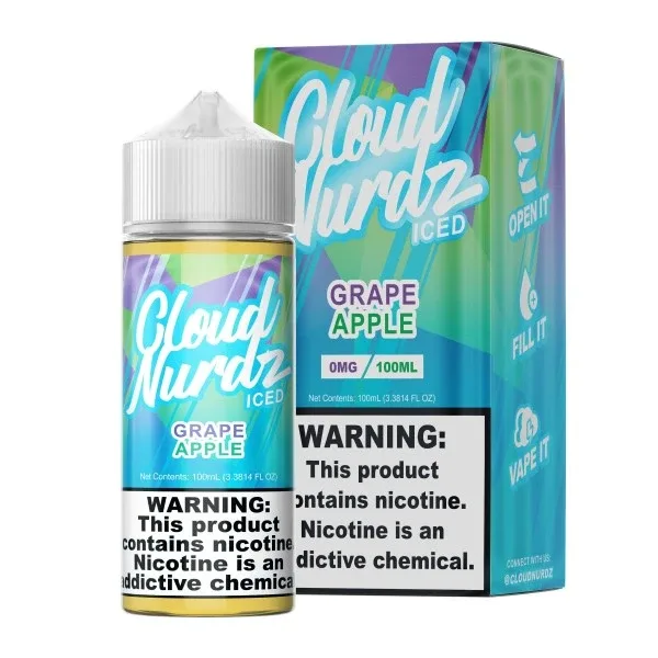 Cloud Nurdz E-liquid Grape Apple Ice 100mL - Image 2