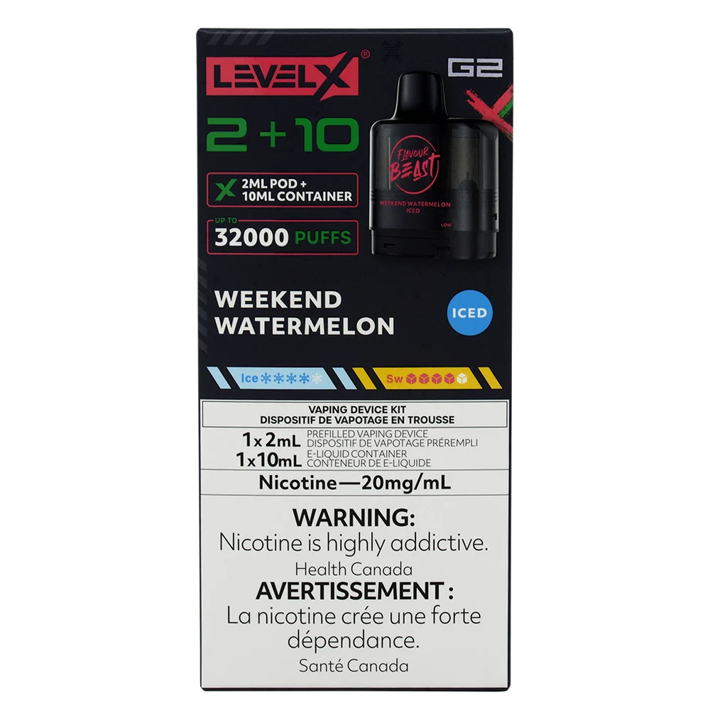 Level X G2 Pod Weekend Watermelon Iced 2ml 20mg
