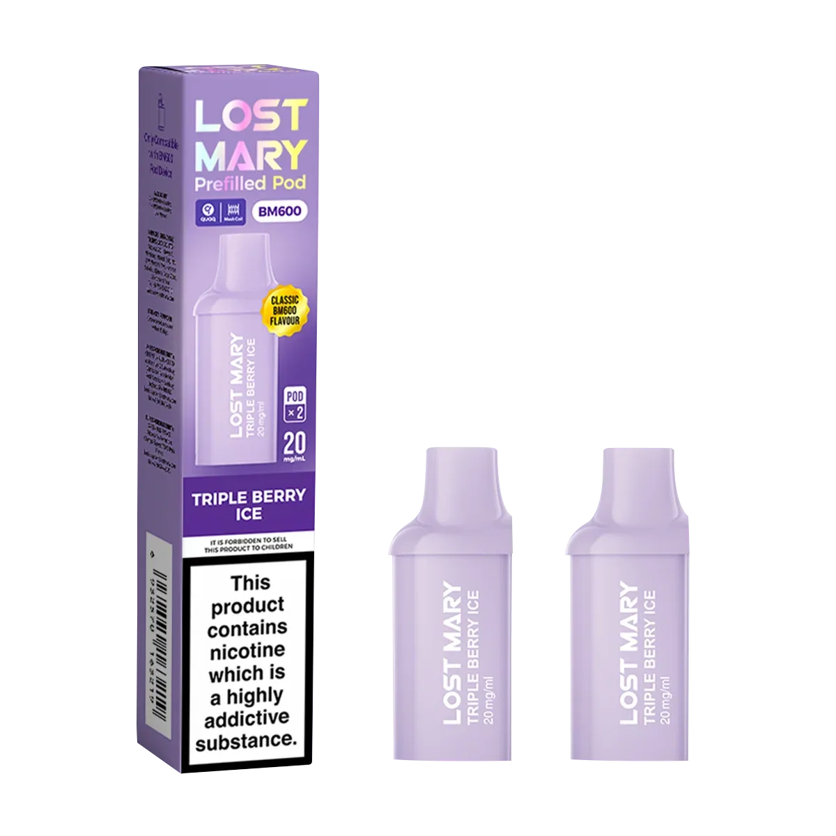 Triple Berry Ice Lost Mary BM600 Pods