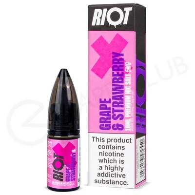 Grape & Strawberry Nic Salt E-Liquid by Riot X