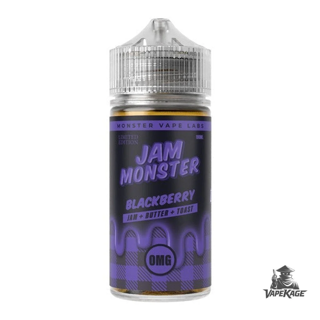 Blackberry (nicotine Free) Jam Monster Vape Labs 100mL Freebase