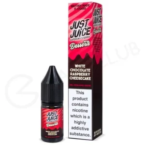 White Chocolate Raspberry Cheesecake Nic Salt E-Liquid by Just Juice Desserts