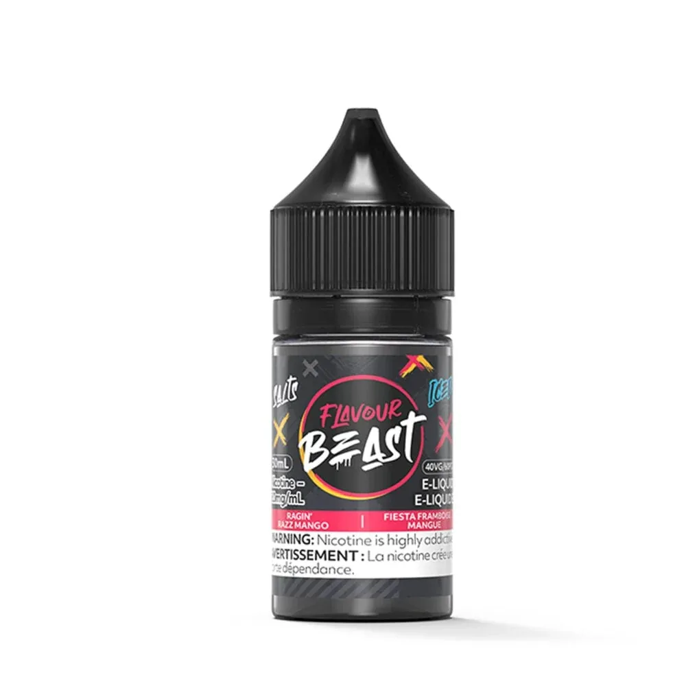 Flavour Beast Ragin' Razz Mango Iced 30ml Nicotine Salt eLiquids