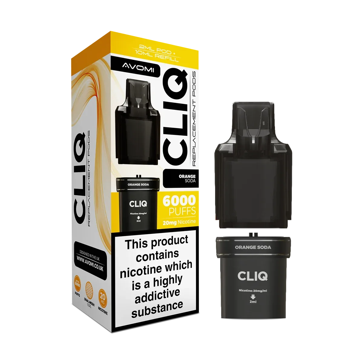Orange Soda Avomi Cliq 6000 Refill Pack