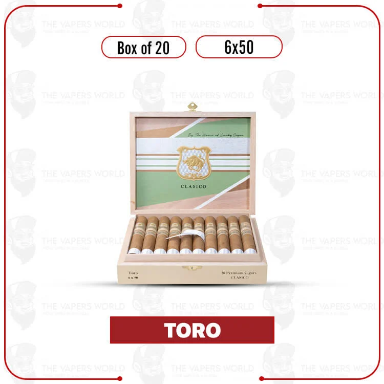 Classico by Lucky Cigar: Toro 6×50 Box of 20 Cigars