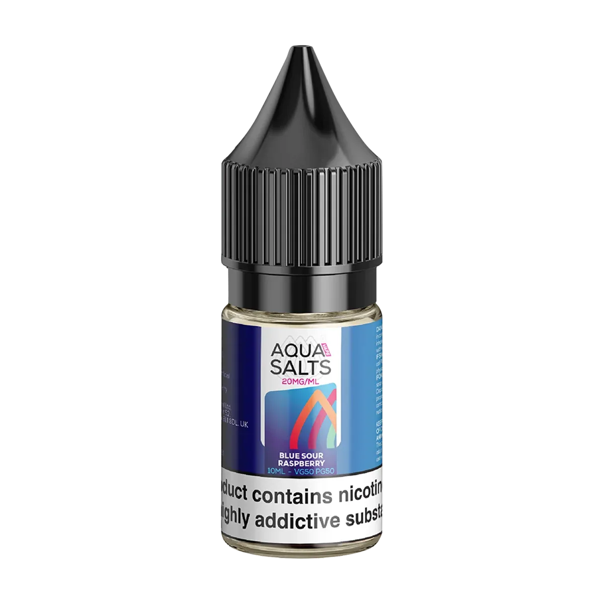Blue Sour Raspberry Nic Salt by Aqua Salts 10ml - Image 2