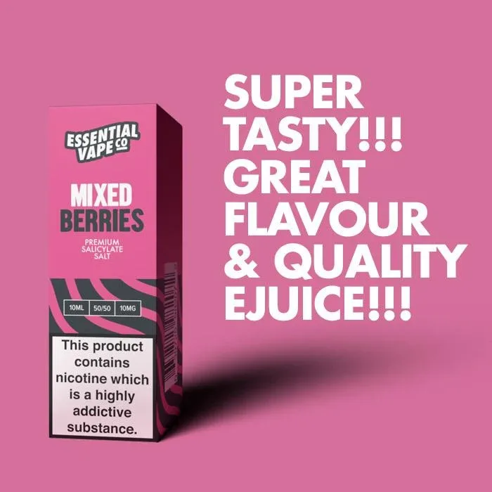 Essential Vape Co Mixed Berries - 10ml Nicotine Salt E-Liquid - Image 2