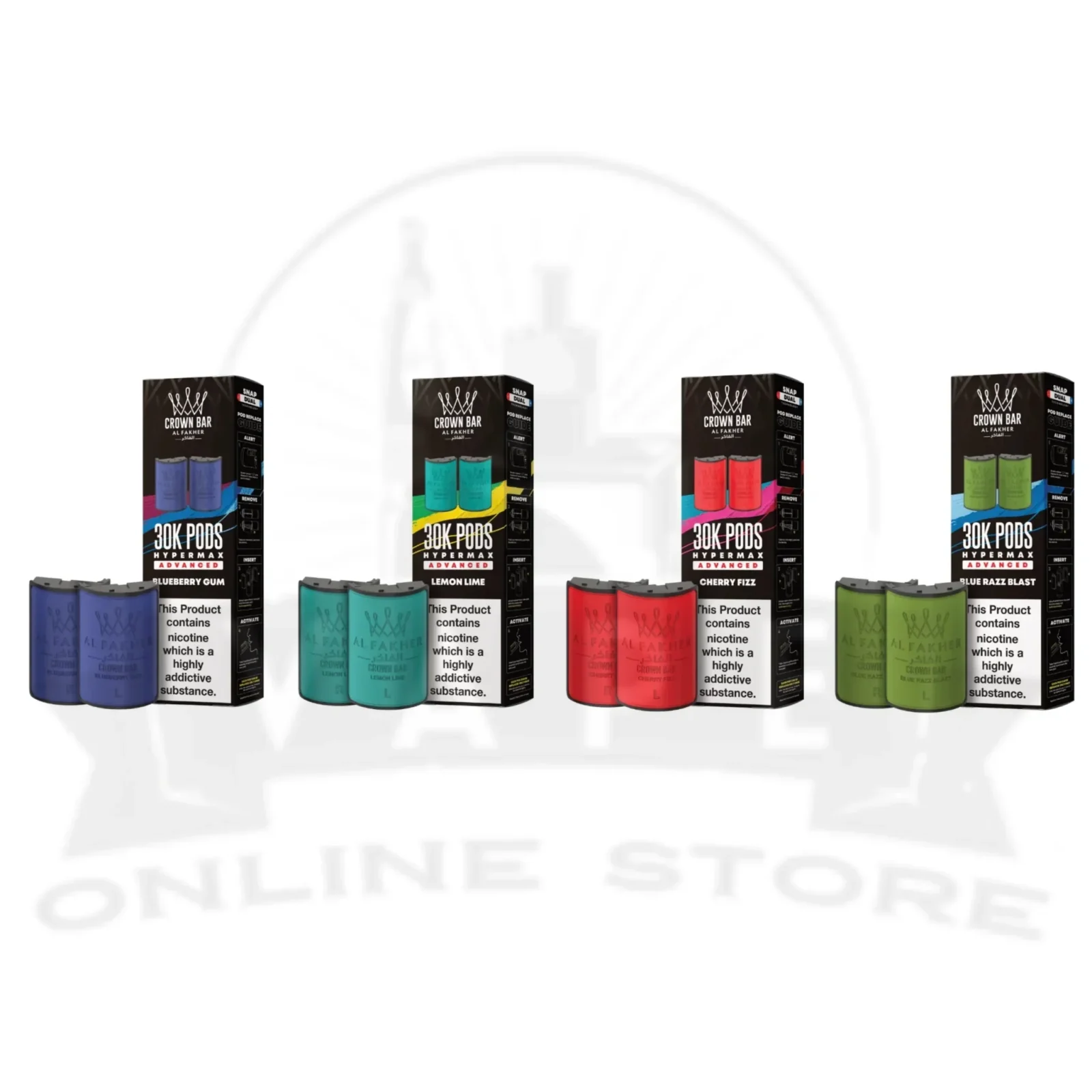 Box Of 10 Al Fakher 30k Refill Pods | Free Track Delivery