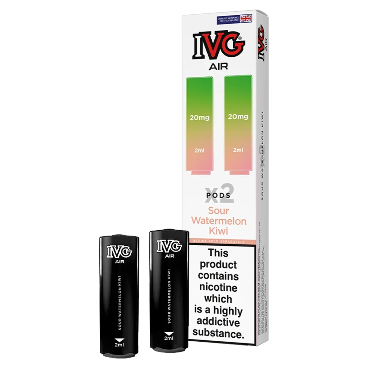 Sour Watermelon Kiwi IVG Air Replacement Pods