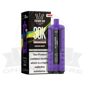Grape Mint Al Fakher Crown Bar 30K Puff Hypermax Vape Kit