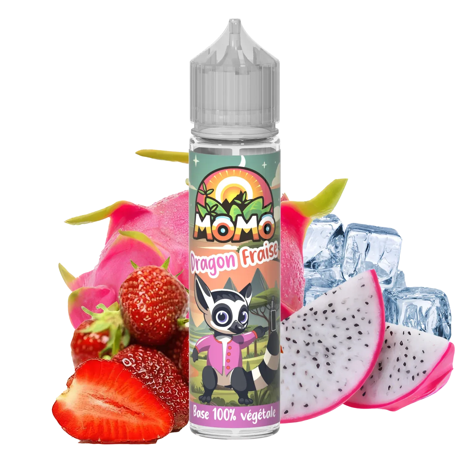 MOMO Dragon Fraise 50ml shake and vape e-liquid