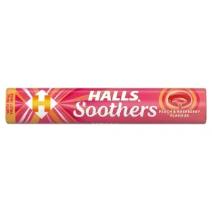 Halls Soothers Peach and Raspberry 45g