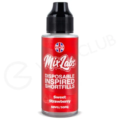 Sweet Strawberry Shortfill E-Liquid by Mix Labs 100ml
