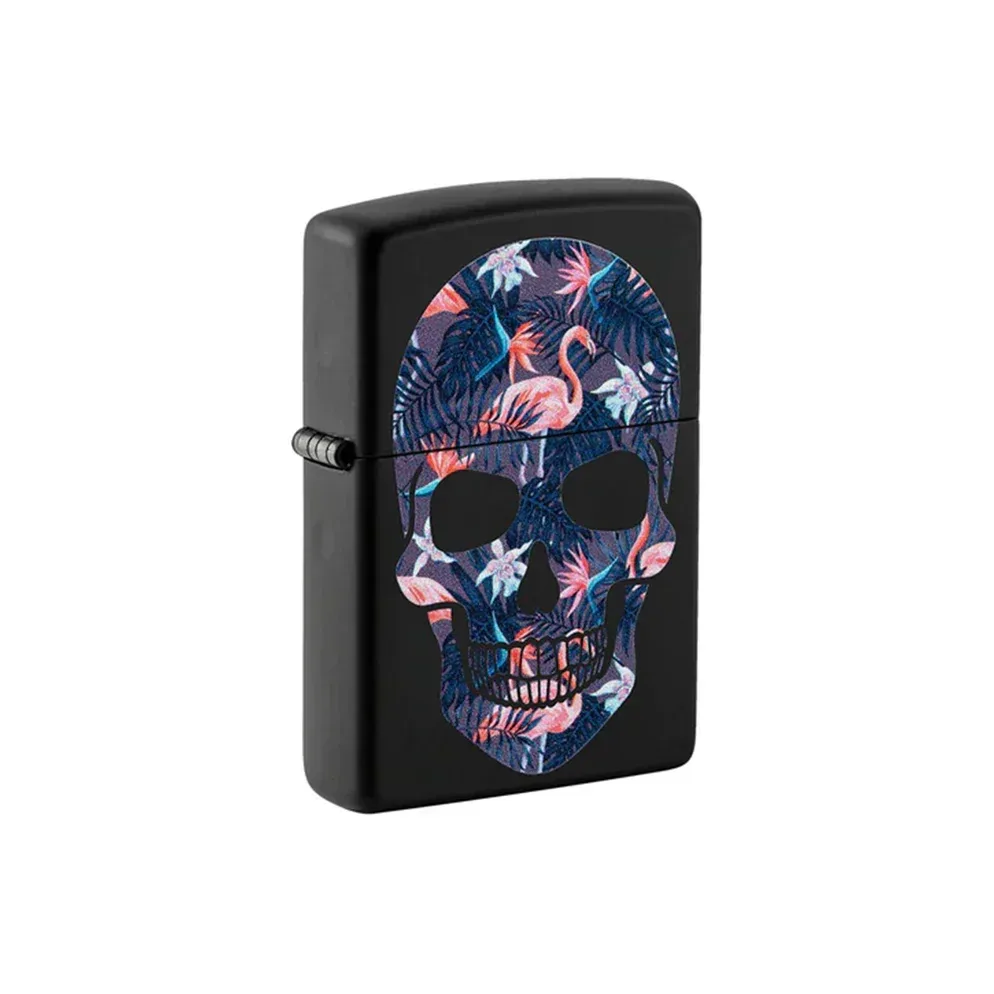 Zippo Lighter - Flamingo Skull Design - Image 2