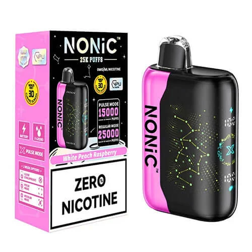 NONIC White Peach Raspberry 25K ZERO Nicotine Disposable