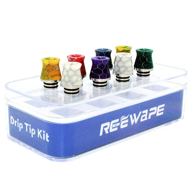 510 Snake Skin Metal Base Drip Tip Set (8 Pack)