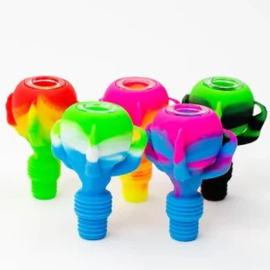 2-in-1 Silicone Talon Bowl With Multi-Hole Glass Bowl