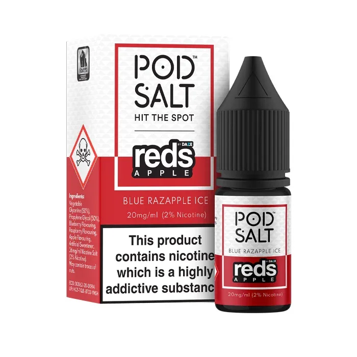 Blue Razzapple Ice Nicotine Salt by Pod Salt & Reds Apple Fusions