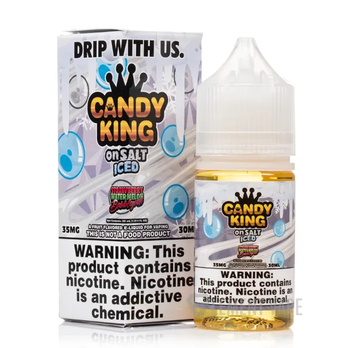 Strawberry Watermelon Bubblegum Iced on Salt by Candy King - 30ml